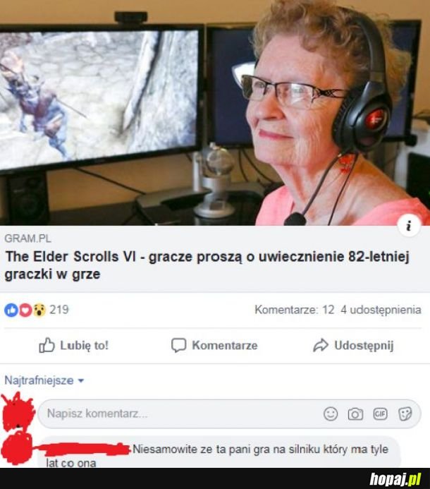 82-letnia graczka Elder Scrolls