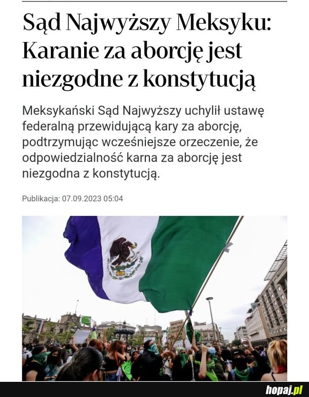 Potężny zwrot Meksyku...