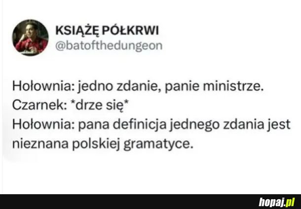 Jedno zdanie...