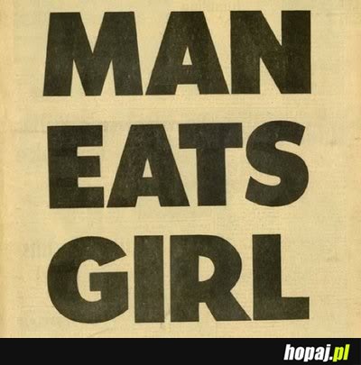 Man eats girl