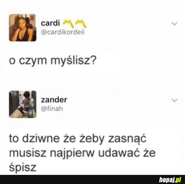 O czym myślisz?