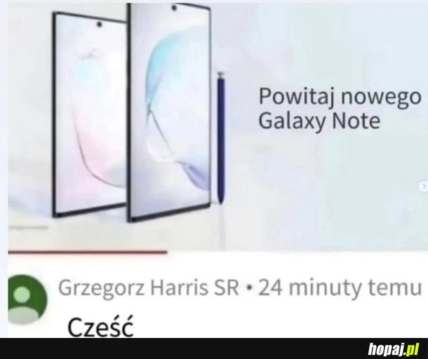 Ładnie sie przywitał