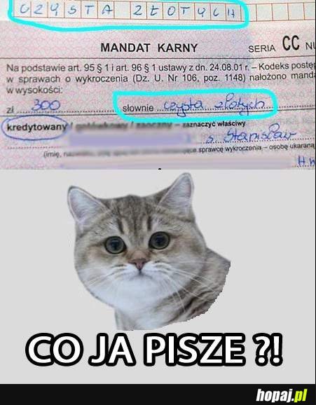 Co ja pisze?