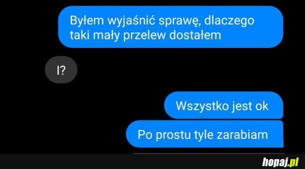 Za mały przelew