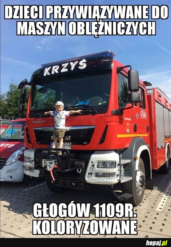 Dzieci przywiązane do maszyn