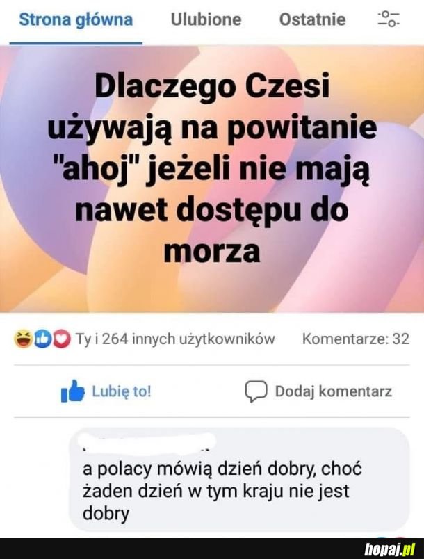 Czesi: Polacy 1:0