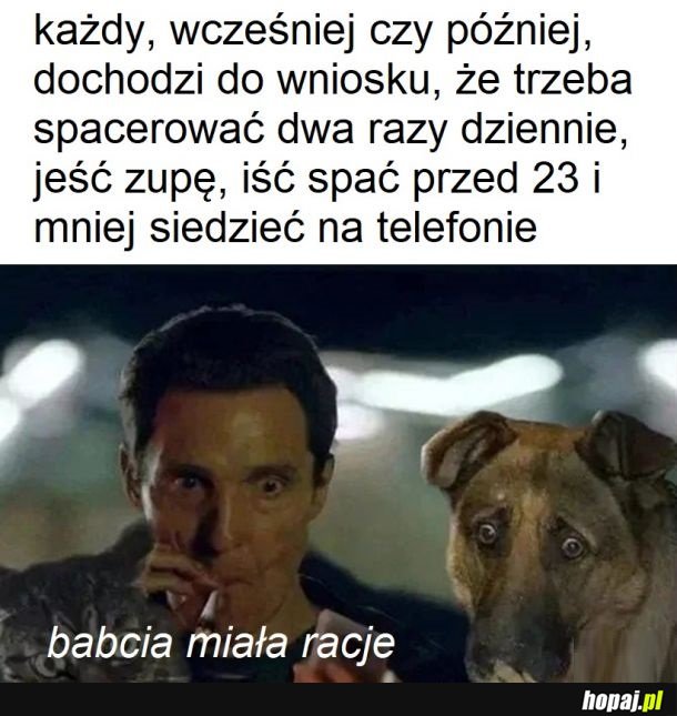 No co, starość przynosi rozsądek