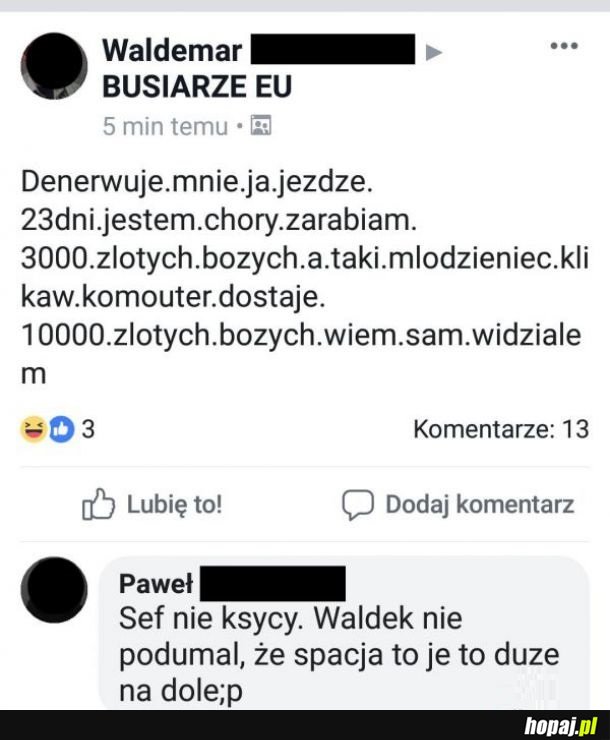 Używaj spacji