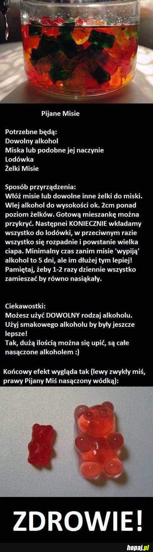 Przepis na pijane misie
