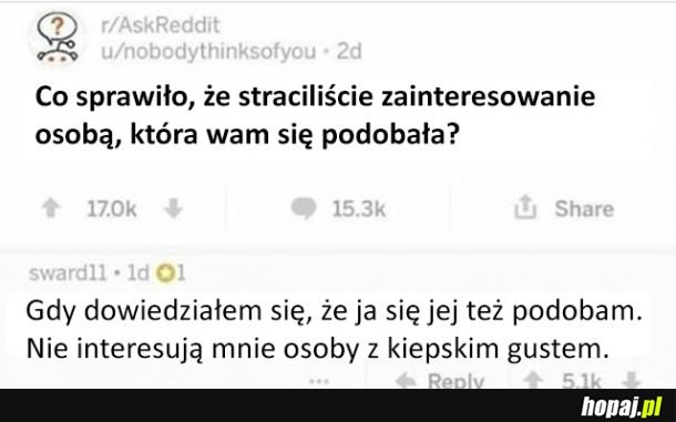 W sumie niezły powód