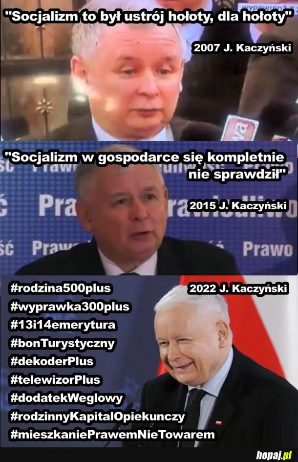 Ewolucja J. Kaczyńskiego