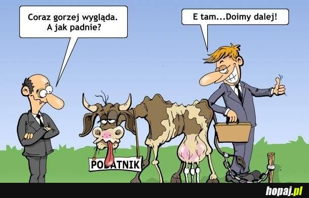 Dojenie podatnika, czyli Ciebie, Mnie, każdego Polaka.