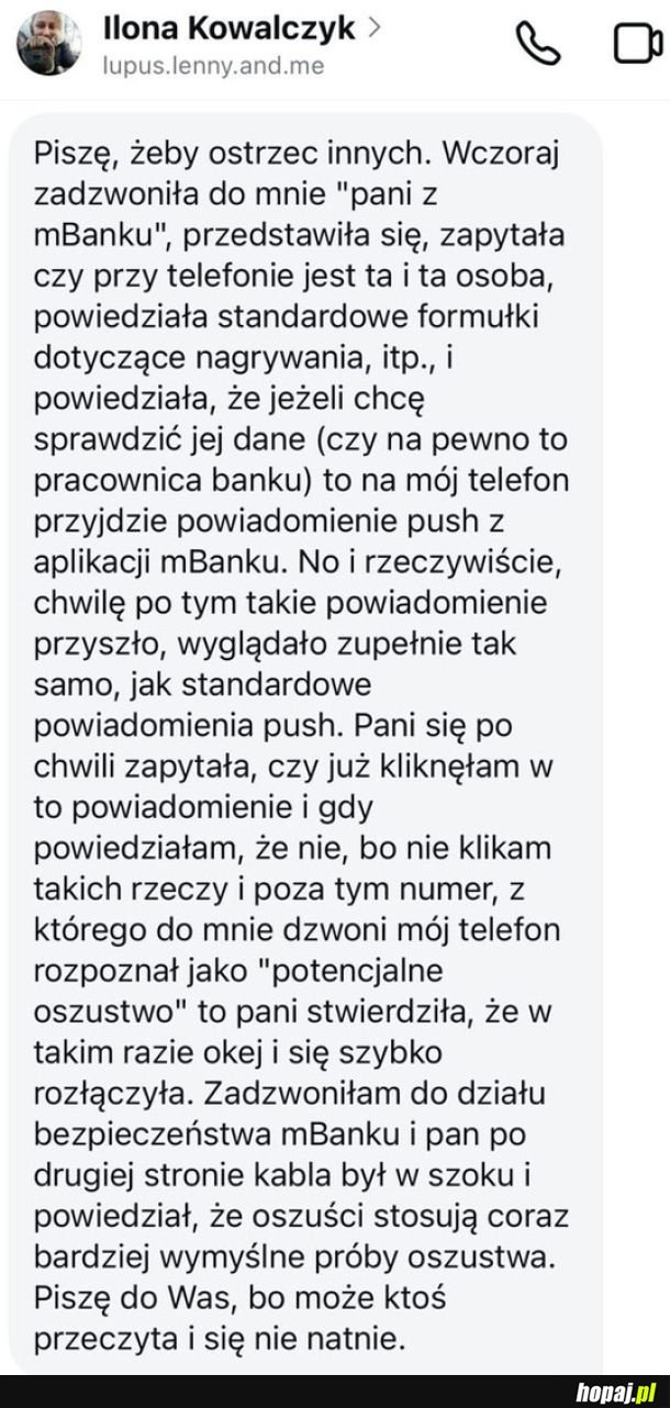 Uważajcie na oszustów