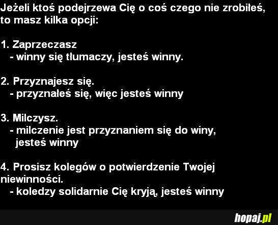 Kiedy jesteś winny?