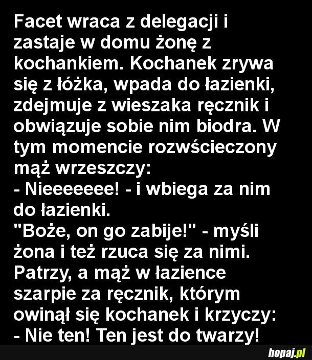 Mąż nakrył żonę z kochankiem