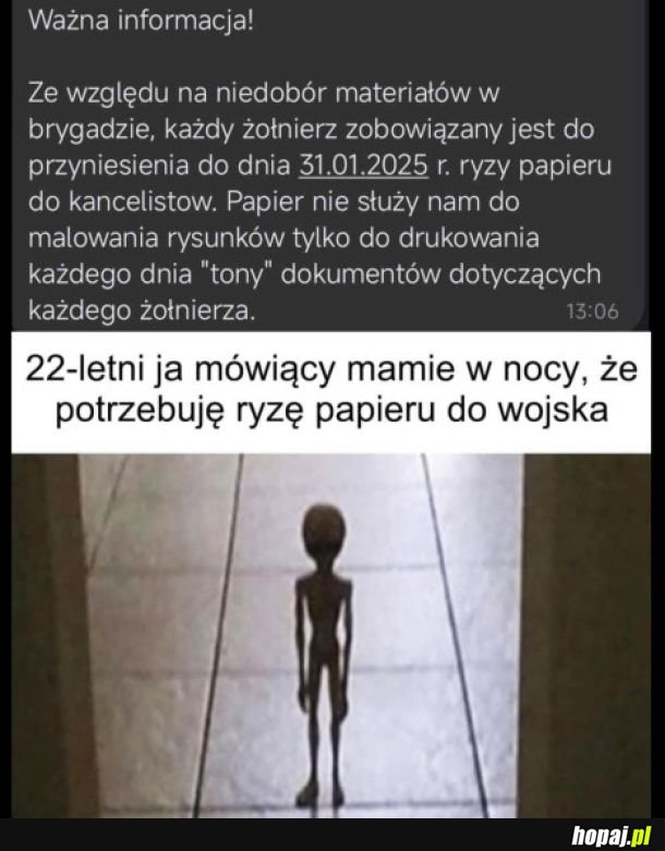 Niedobory papieru w wojsku
