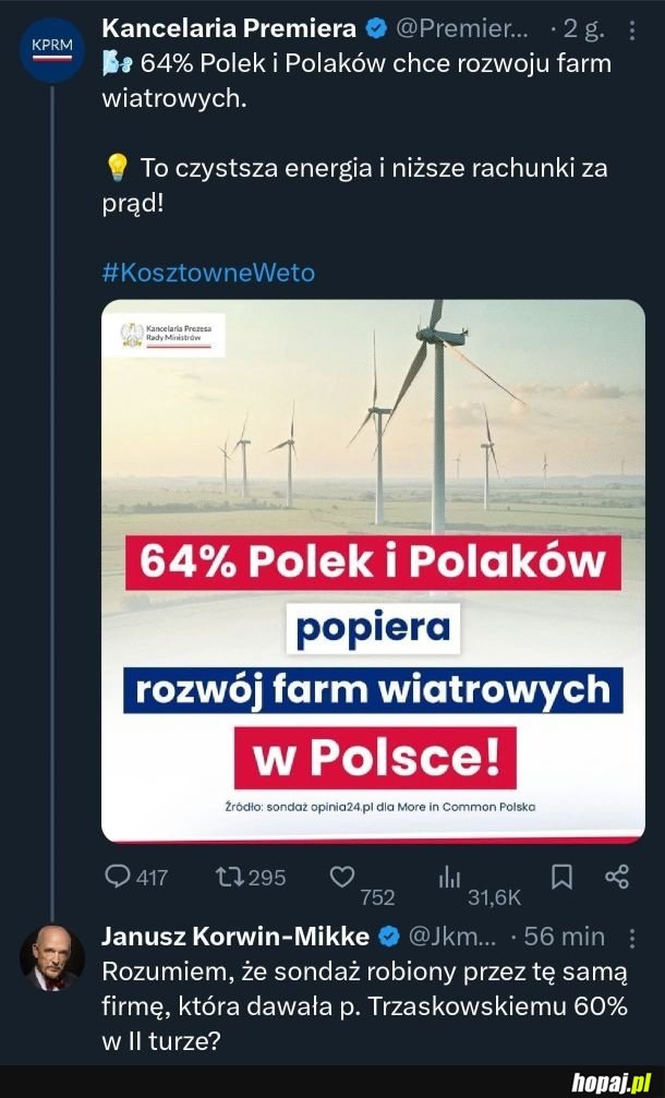 Korwin jak zawsze punktuje