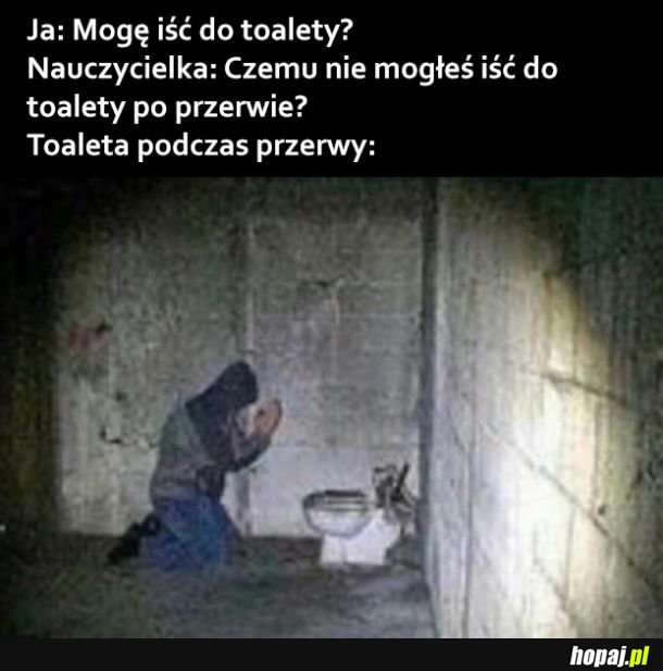 Toaleta szkolna to dziwne miejsce