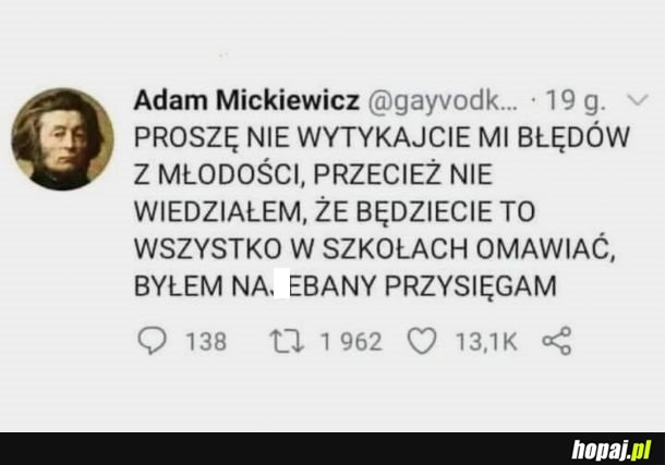 Wiadomość od wieszcza