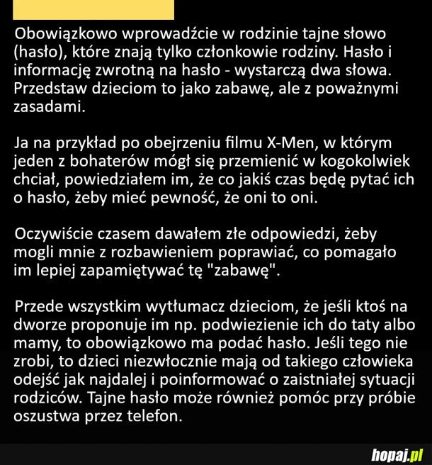 Zabawa, która może uratować dzieciom życie