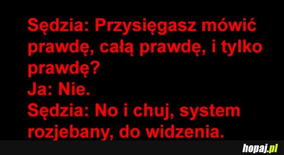 Taka sytuacja w sądzie