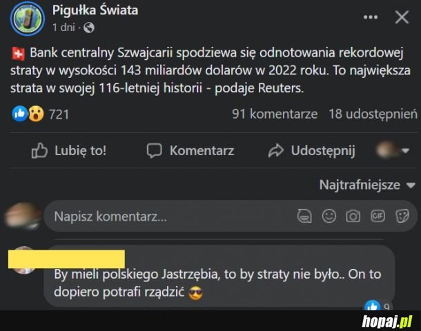 Jakby mieli polskiego Jastrzębia, to by strat nie było