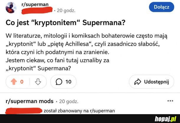 Co jest kryptonitem Supermana?