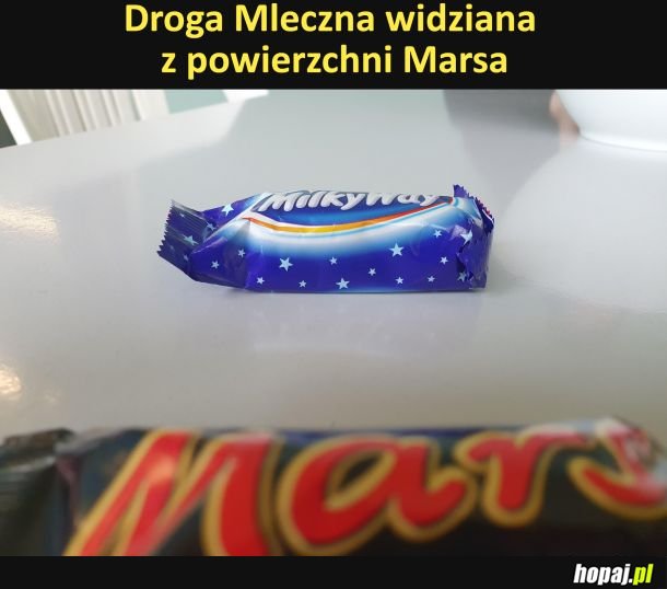Droga Mleczna widziana z powierzchni Marsa