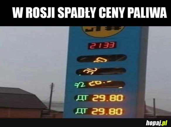 CENY PALIWA SPADŁY