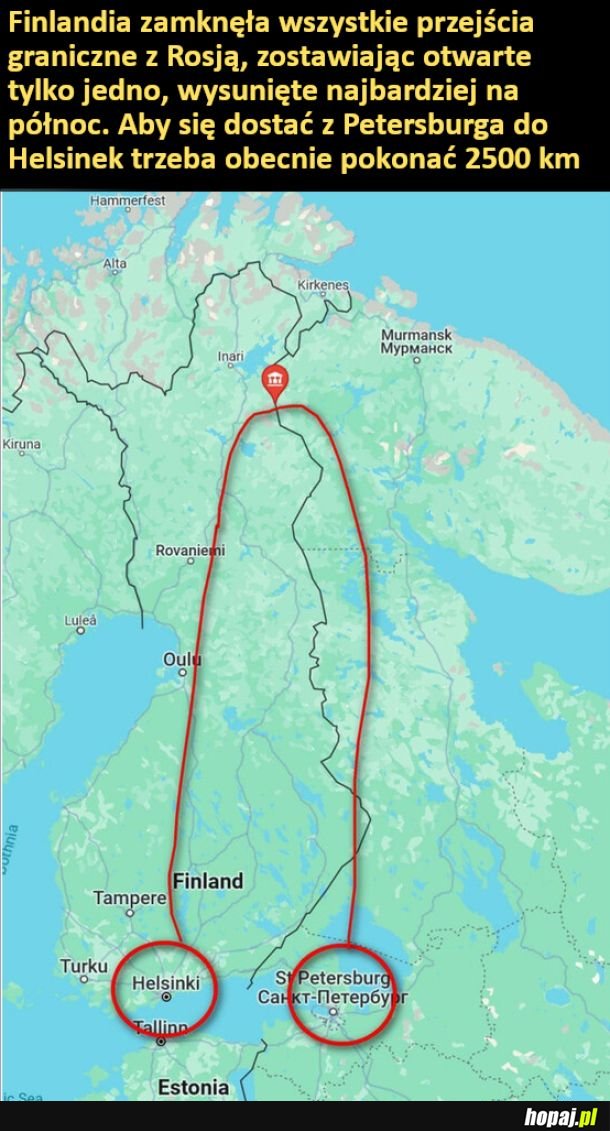 Finlandia zamknęła przejścia graniczne z Rosją