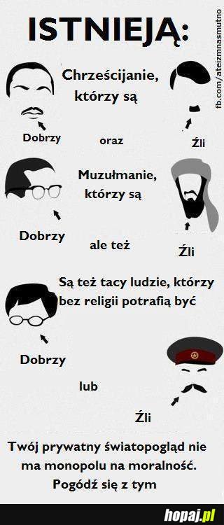 Moralność nie zależy od wyznania