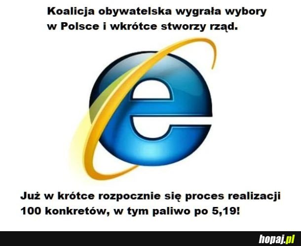Internet Explorer w formie.