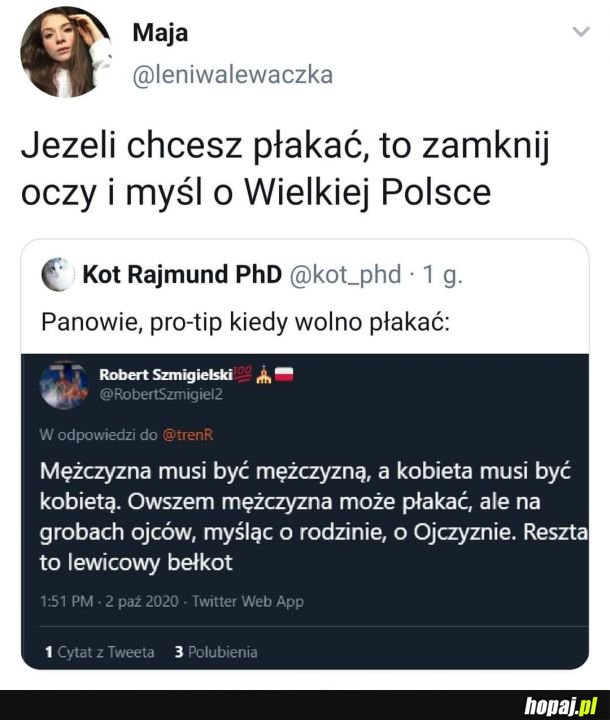 A potem można zrzucić na feministki winę za samobójstwa mężczyzn