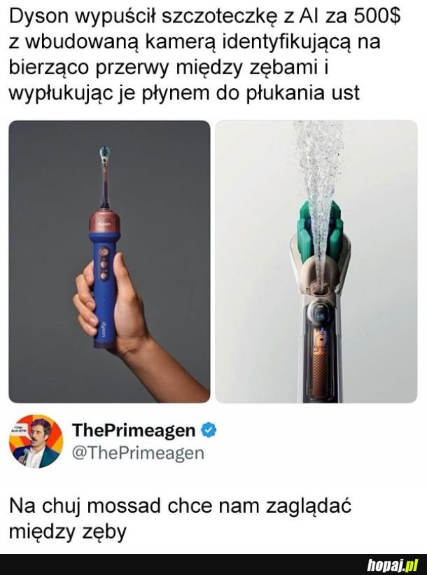 W pakiecie przyrząd do świecenia w dupie