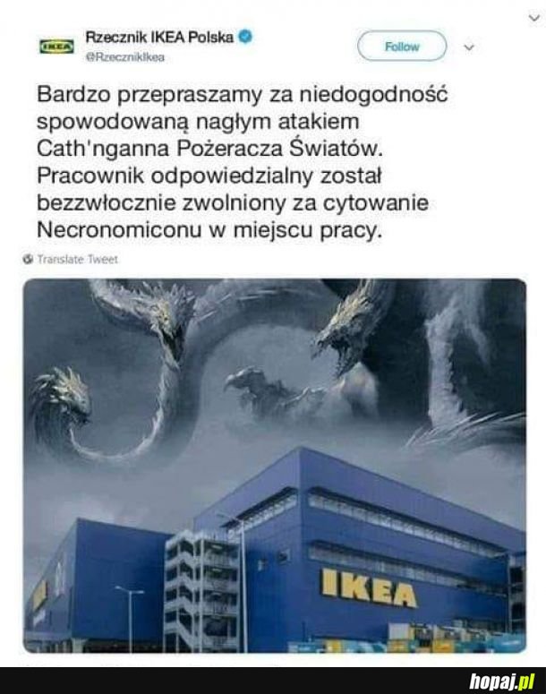  On tylko czytał nazwę tego stolika