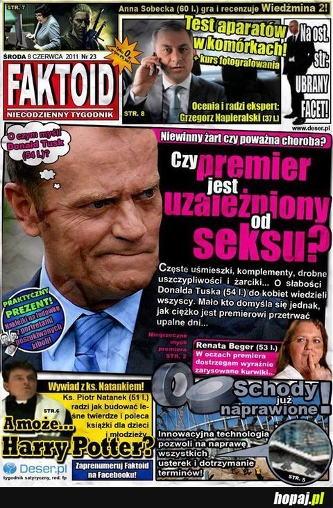 Czy premier jest uzależniony od seksu?