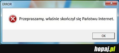 Przepraszamy, właśnie skończył się Państwu Internet