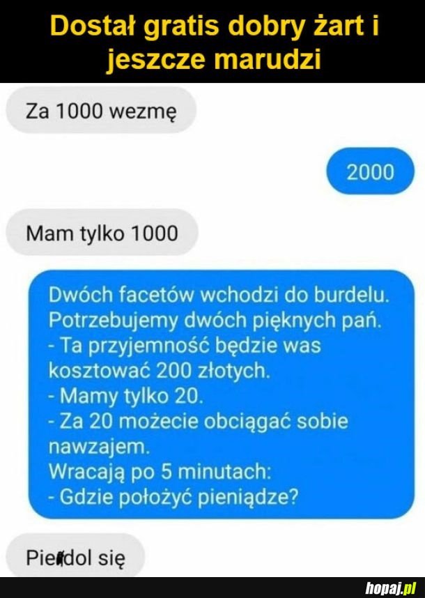 Żart gratis