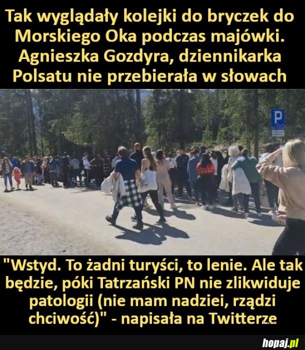 Tak wyglądały kolejki do bryczek podczas majówki