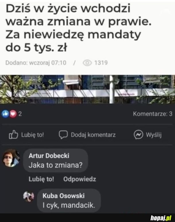 Kara za niewiedzę