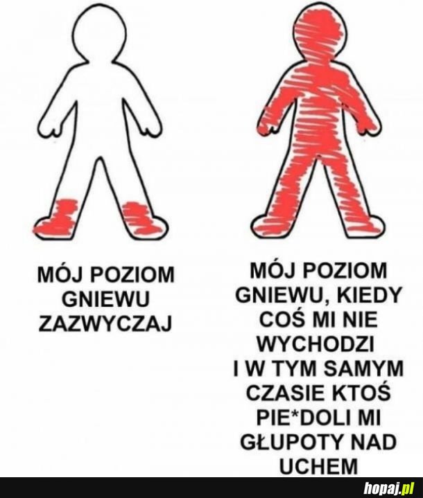 Mój poziom gniewu