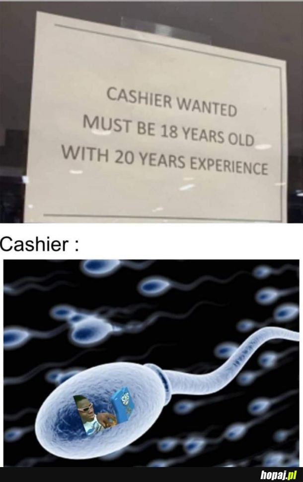 Cashier wanted