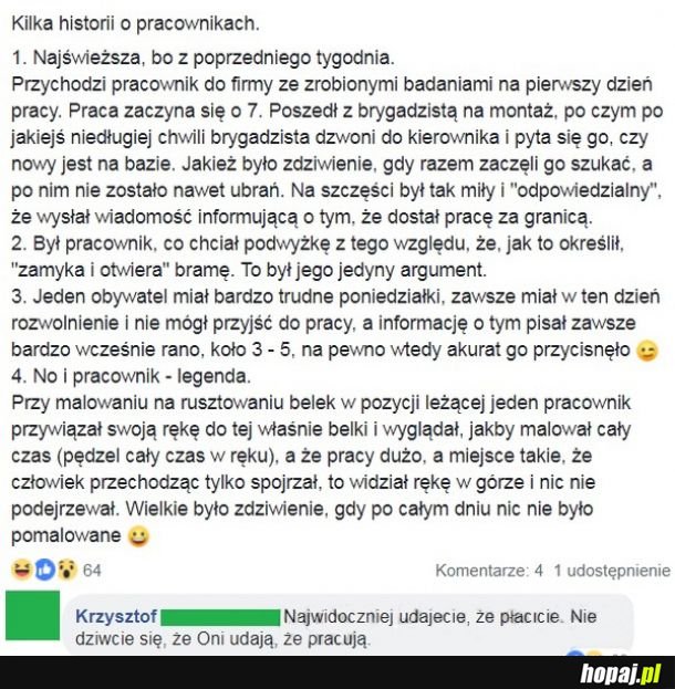 Kilka historii o pracownikach 