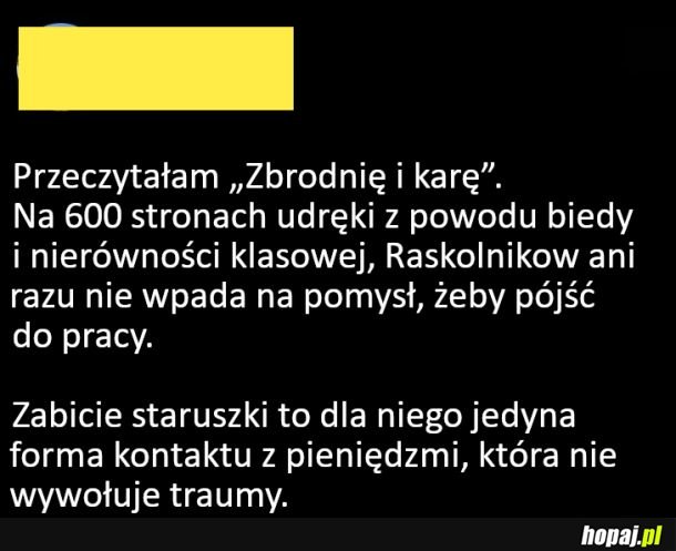 Próbował uniknąć traumy