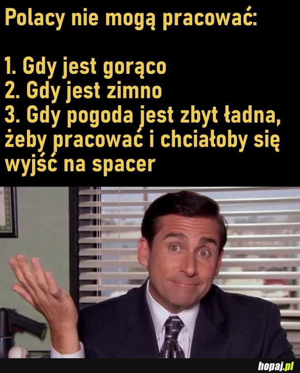 Polacy nie mogą pracować, gdy...