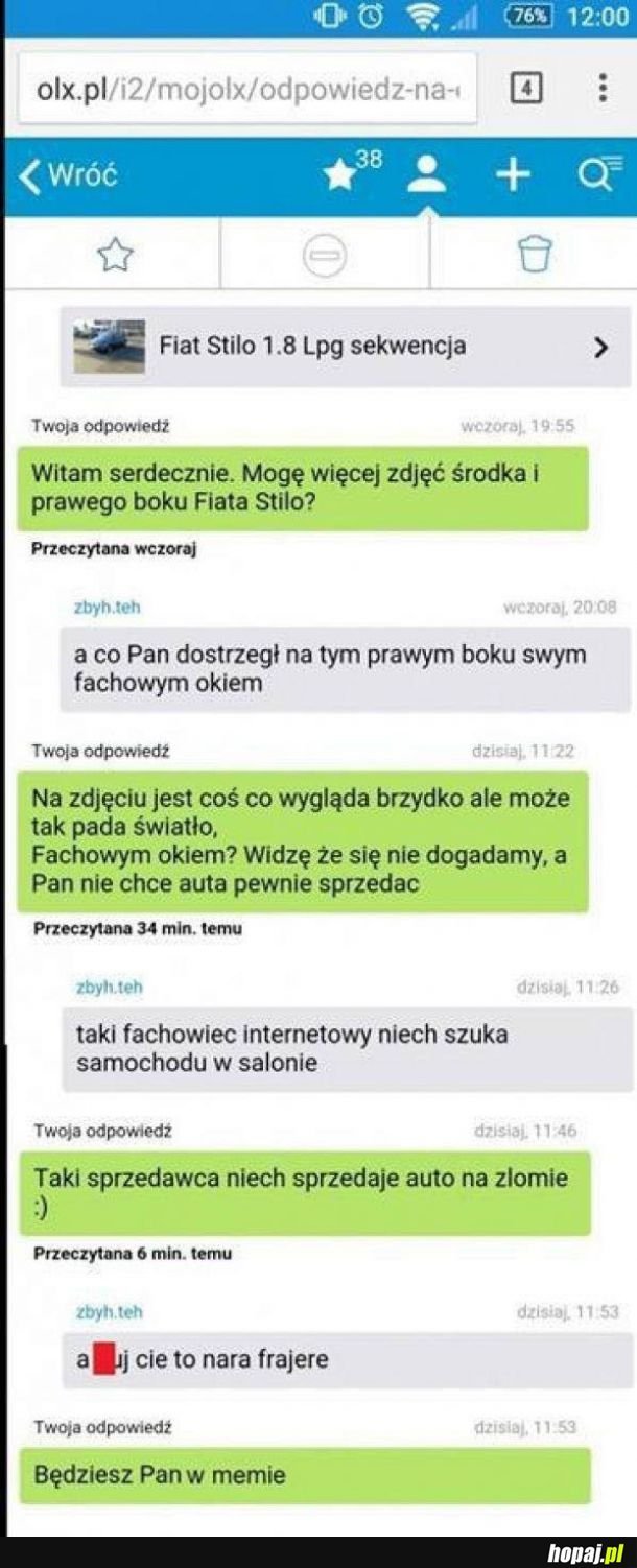 Rozmowa na olx 