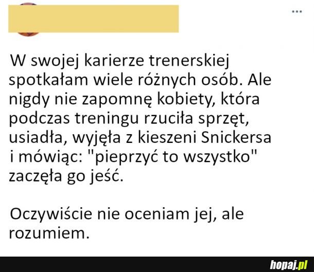 Nie oceniam, ale rozumiem