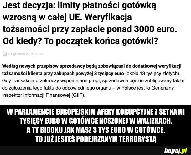 Likwidacji gotówki ciąg dalszy