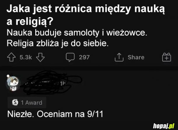 Jaka jest różnica między nauką a religią