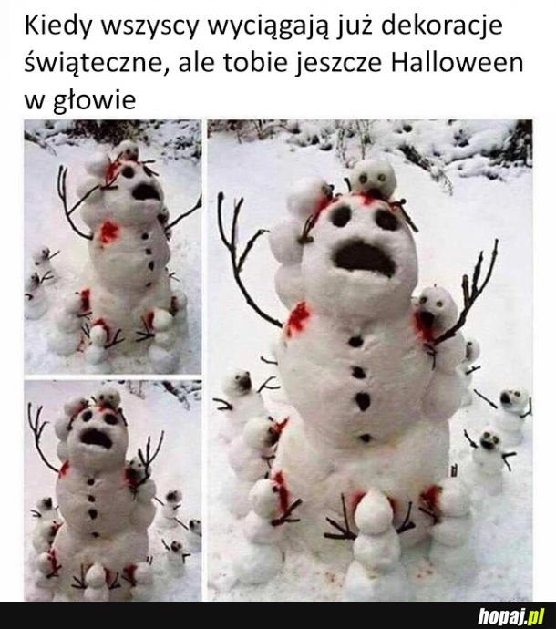 Halloweenowy bałwanek